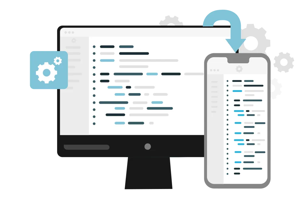 Imatge de capçalera mostrant una pantalla i un smartphone
